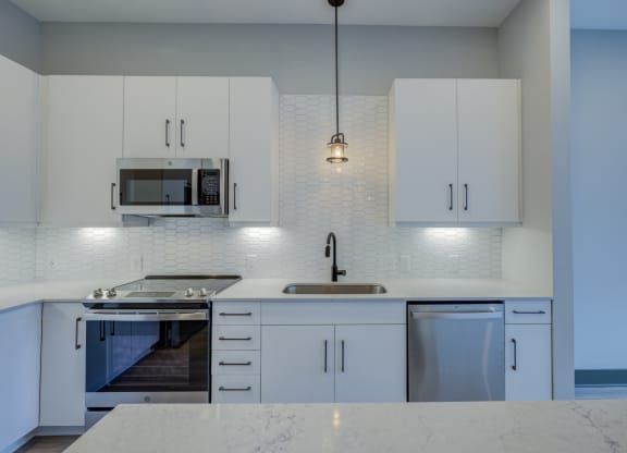 Modern Lighting In Kitchen at The Walker, Cary, North Carolina