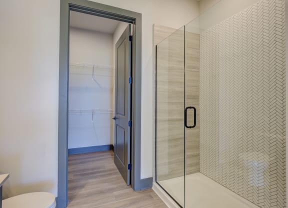 Bathroom With Extra Storage Space at The Walker, Cary, North Carolina