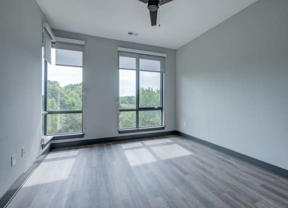 Wood Floor Living Room at The Walker, Cary, NC