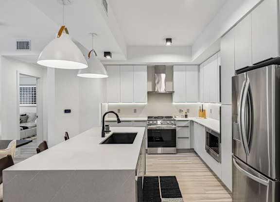 Matte black and ash grey fixtures and hardware