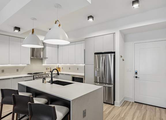 Fully-equipped kitchens with stainless steel appliances
