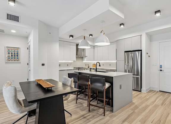 Fully-equipped kitchens with stainless steel appliances
