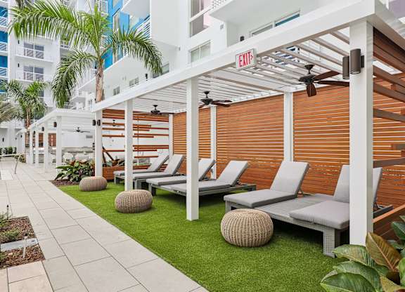 Poolside cabanas