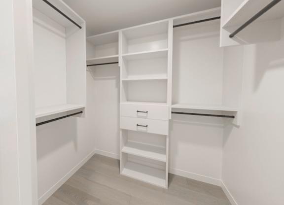 California-style walk-in closets