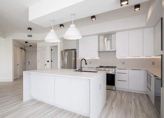 Fully-equipped kitchens with stainless steel appliances