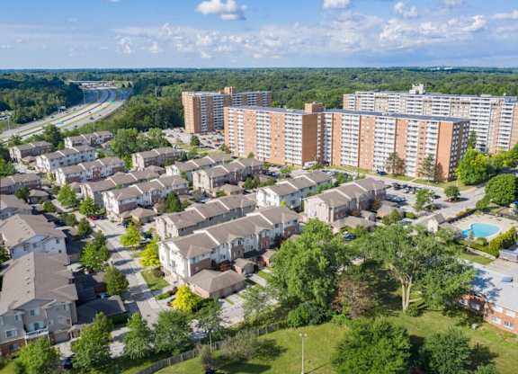 Aerial view of The Village at Pine Ridge