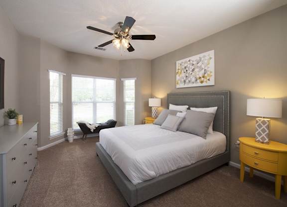Large bedrooms accommodate king size furniture