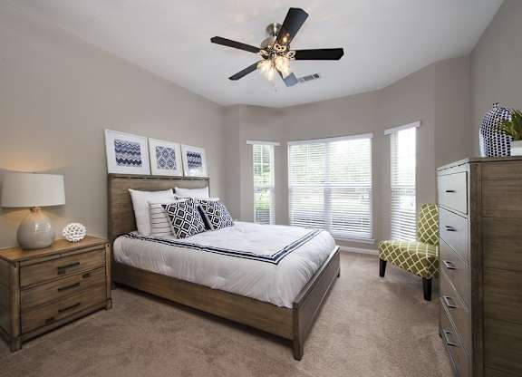Large bedrooms accommodate king size furniture