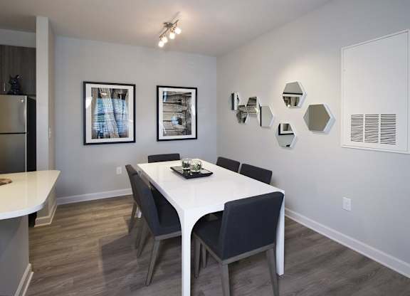 Dining room and kitchen