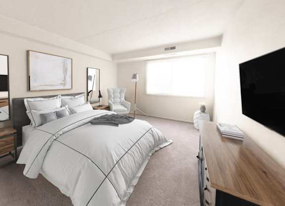Main bedrooms accommodate king size furniture