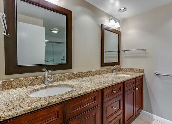 Bathroom with shower and tub combo