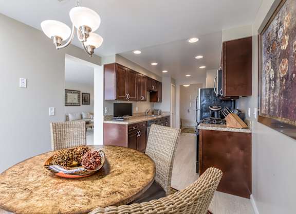 Dining room and kitchen