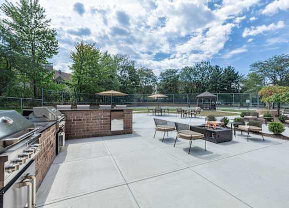 Outdoor kitchen with grill area