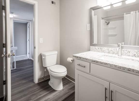 Bathrooms with granite countertops