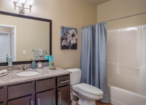 Granite countertops in bathrooms