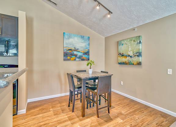 Vaulted ceilings in select suites