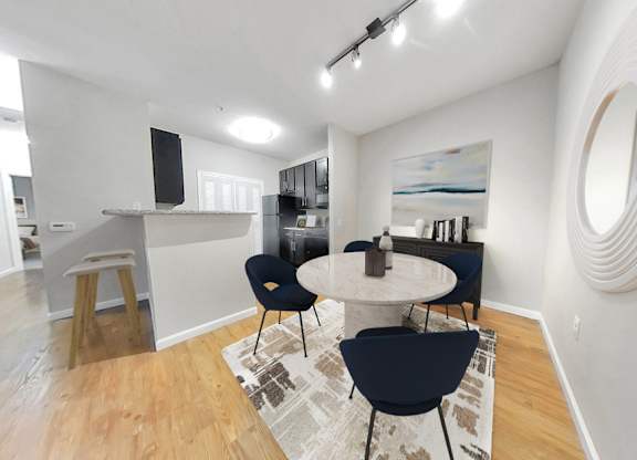 Dining room and kitchen