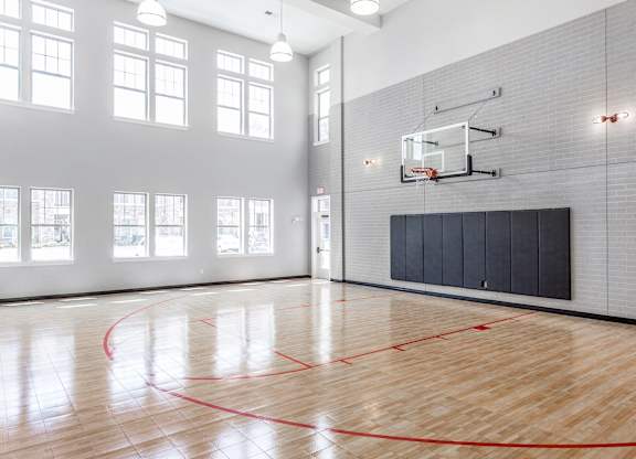 Indoor basketball court