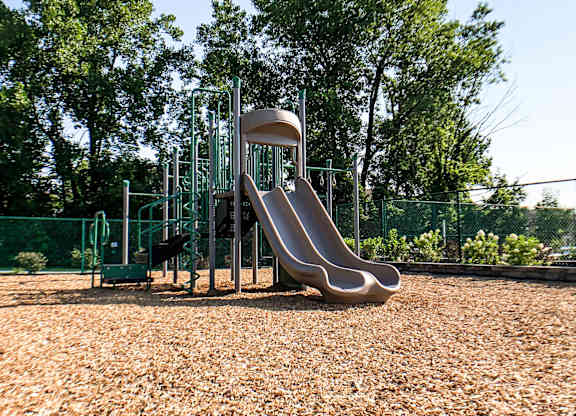 Playground with slides and monkey bars