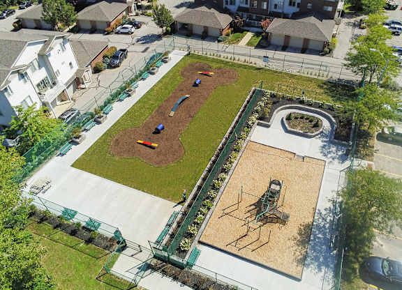 Dog park and playground amenity area