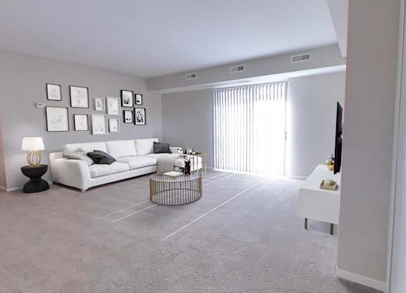 Spacious living rooms and patios/balconies