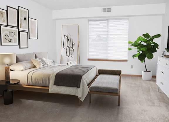 Main bedrooms accommodate king size furniture