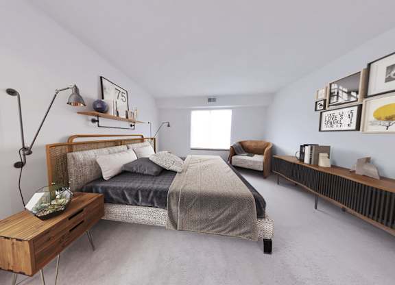 Main bedrooms accommodate king size furniture