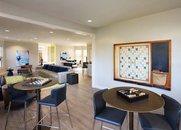 Gaming area in clubhouse