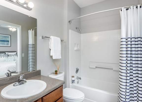 Spacious bathrooms