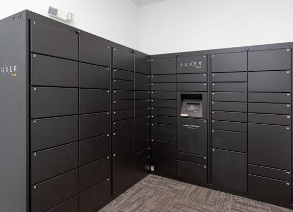 Luxer One package lockers with 24/7 availability