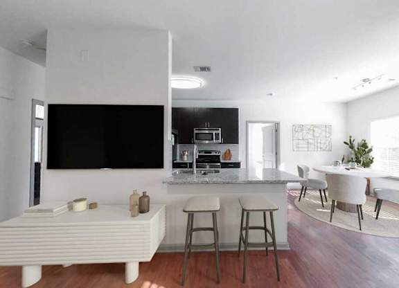 Townhomes feature fully-equipped kitchens with granite countertops