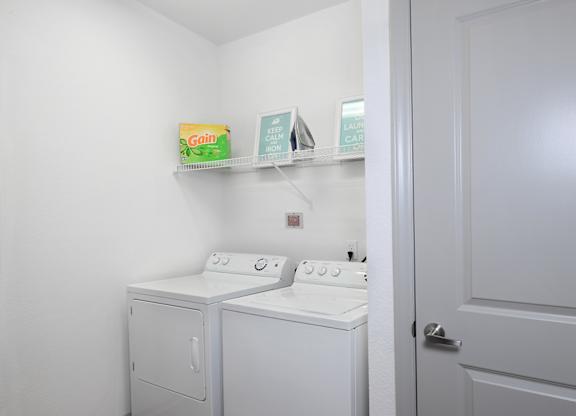 Full-size in-suite washers and dryers