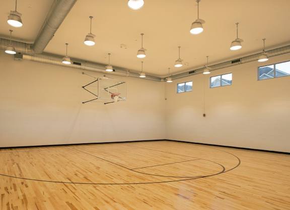 Indoor basketball court