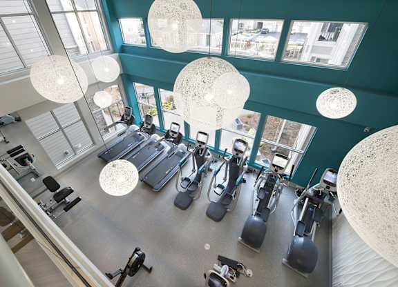 Fitness center with cardio and weight machines