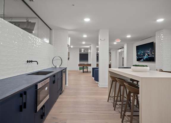 Game room seating with sink