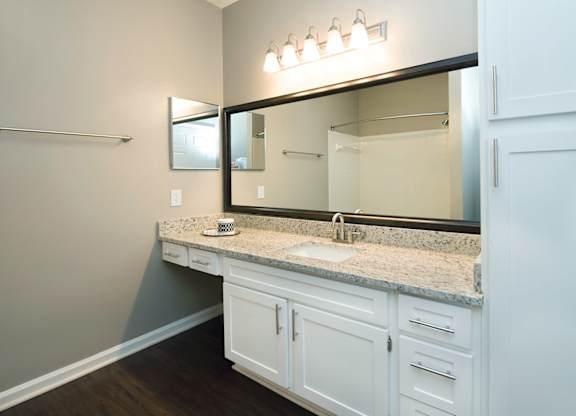 Spacious bathrooms with a lot of counter space (Signature)