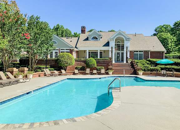 Outdoor pool with sundeck