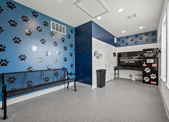 Dog spa next to the dog park at Legacy Rochester Hills Apartments
