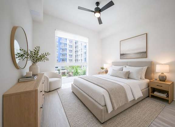 Large bedrooms accommodate king size furniture