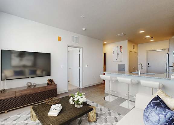 Living Area With Kitchen View at Railside at Wadsworth Station, Colorado, 80214
