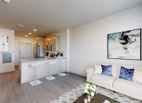 Living And Kitchen at Railside at Wadsworth Station, Lakewood, CO, 80214