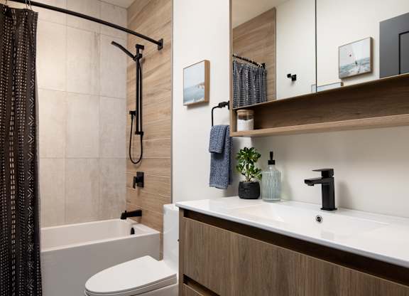 A modern bathroom at Damask, Windsor, N8S 0B7