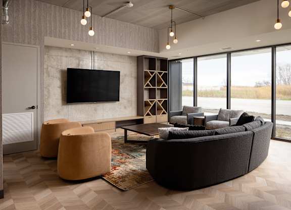 Modern Living Room at Damask, Ontario 