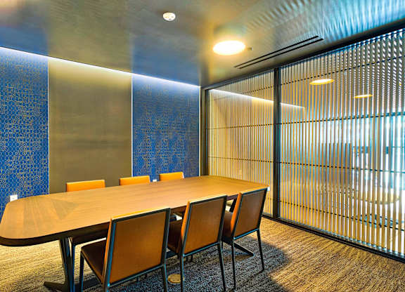 A conference room with a long table and chairs.at Eleven Fifty Clay Street, California  