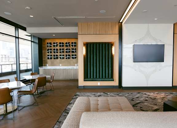 Living Room with TV at The Mitchell , Georgia