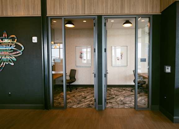 Glass-walled Private Office Pods at The Mitchell , Atlanta, GA