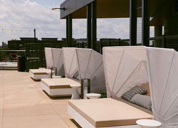 Outdoor Furniture Set Up on Patio at The Mitchell , Atlanta