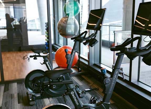 Gym with Stationary Bikes at The Mitchell , Atlanta, GA