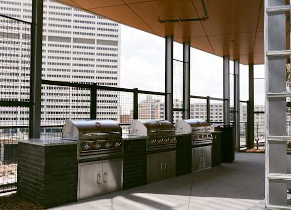 Patio with Grills at The Mitchell , Atlanta