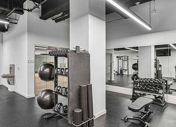 Gym at 701 Hudson, Los Angeles, California